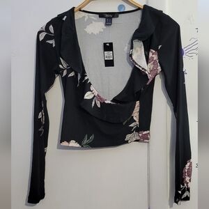NEW With Tags Women's Streetwear Society Blouse Flora Size Medium